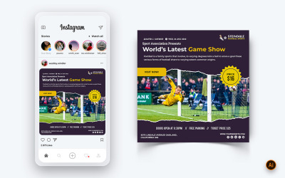Tornei sportivi Social Media Instagram Post Design Template-08
