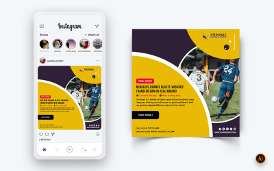 Tornei sportivi Social Media Instagram Post Design Template-15