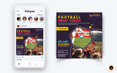 Tornei sportivi Social Media Instagram Post Design Template-17