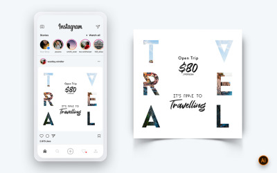 Travel Explorer and Tour Social Media Instagram Post Design Template-09