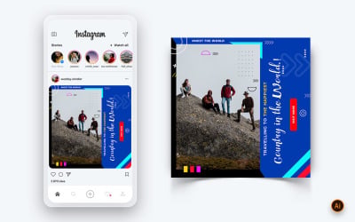 Travel Explorer and Tour Social Media Modèle de conception de publication Instagram-25