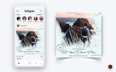 Travel Explorer e Tour Social Media Instagram Post Design Template-02