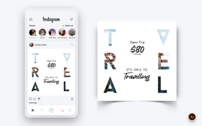 Travel Explorer och Tour Social Media Instagram Post Design Mall-09
