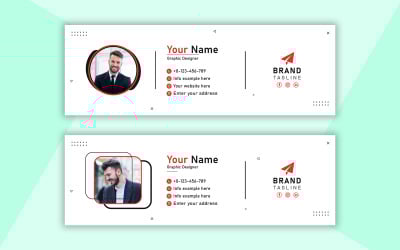 Yaratıcı Profesyonel E-posta İmzası Kurumsal kimlik şablonu Tasarım