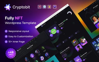 Cryptobit - Tema WordPress do NFT Marketplace.