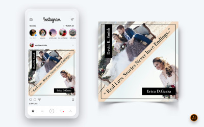 Invito a nozze Social Media Instagram Post Design Template-04