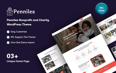 Penniles - WordPress-thema voor non-profit en liefdadigheid