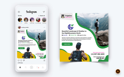 Resa och resa Sociala medier Instagram Postdesignmall-04
