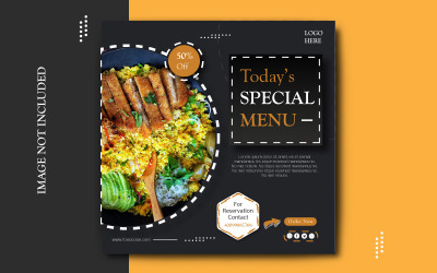 Banner web del menu fast food