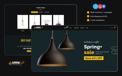 Beleuchtung - Moderne Lampe, Beleuchtung Online-Shop Opencart Theme