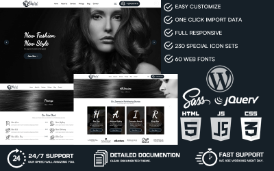 Haira — тема WordPress для парикмахерской и салона красоты