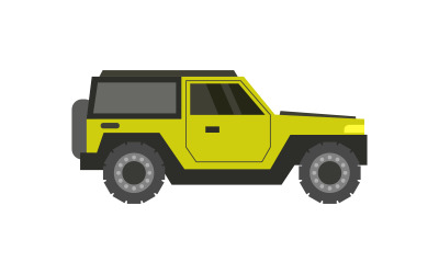 Jeep a háttérben vektorral illusztrált