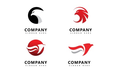 Cabeça de Águia Animal Logo Design Vector V5