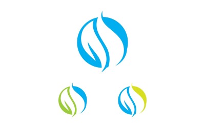 Goccia d&amp;#39;acqua Logo Design Vector V14