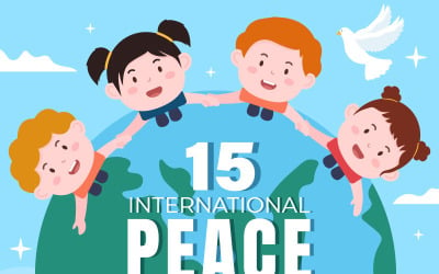 15 Internationaler Tag des Friedens Illustration