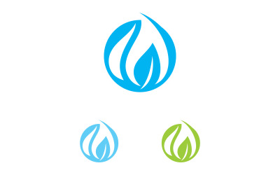 Kropla wody Logo Design Vector V11