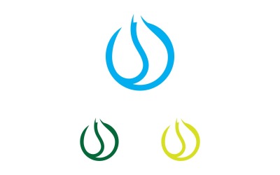 Kropla wody Logo Design Vector V12