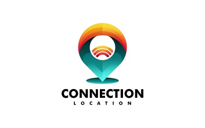 Logo gradientu lokalizacji połączenia