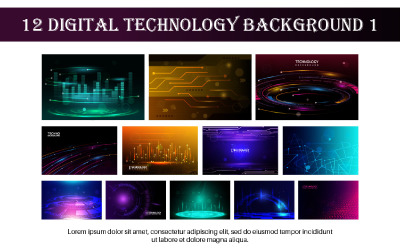 12 Pozadí konceptu digitální technologie 1