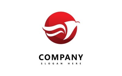 Testa d&amp;#39;aquila animale Logo Design Vector V1