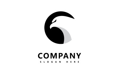 Testa d&amp;#39;aquila animale Logo Design Vector V4