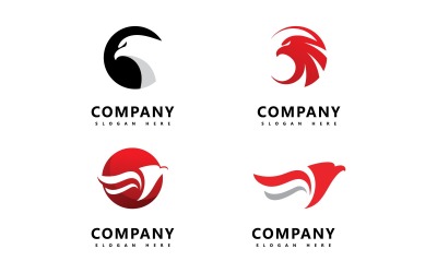 Testa d&amp;#39;aquila animale Logo Design Vector V5