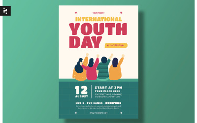 Zestaw ulotek z okazji Międzynarodowego Dnia Młodzieży