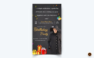 Birthday Party Celebration Social Media Story Design Template-15