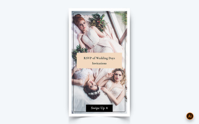 Invitation de mariage RSVP Modèle de conception d&amp;#39;histoire Instagram sur les médias sociaux-04