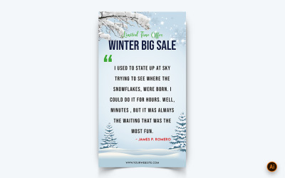 Предложение зимнего сезона Распродажа в социальных сетях Instagram Story Design-04