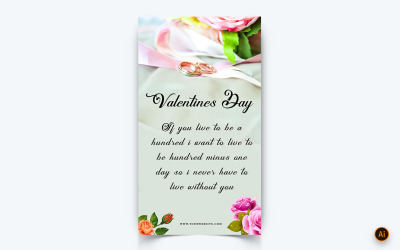 Valentines Day Party Sociální média Instagram Story Design šablona-07