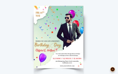 Birthday Party Celebration Social Media Feed Design Template-04