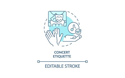 Concert Etiquette Turquoise Concept Icon