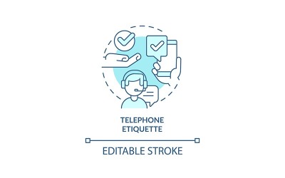 Étiquette téléphonique Turquoise Concept Icône