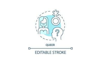 Icono de concepto de turquesa queer