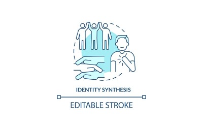 Identity Synthesis Turquoise Concept Icon