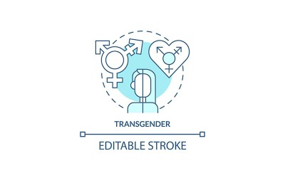 Ikona koncepcji turkusowej transpłciowej