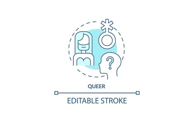 Queer-Türkis-Konzept-Ikone
