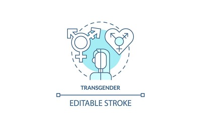 Трансгендерні бірюзові концепція значок