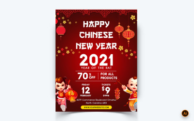 Chinees Nieuwjaar viering sociale media Instagram Feed ontwerpsjabloon-01