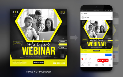 Digital Social Media Marketing Live-Webinar und Corporate Instagram Post Design-Vorlage