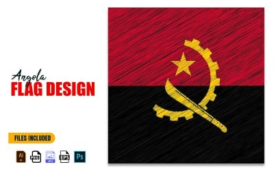 11 november Angola Onafhankelijkheidsdag Vlag Ontwerp Illustratie