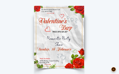 Plantilla de diseño de feed de Instagram para redes sociales de la fiesta del día de San Valentín-01