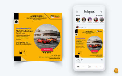 Automotive Service Sociala medier Instagram Post Design-18