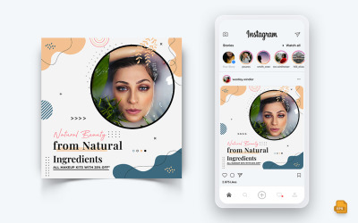 Salon krásy a lázně Sociální média Instagram Post Design-13