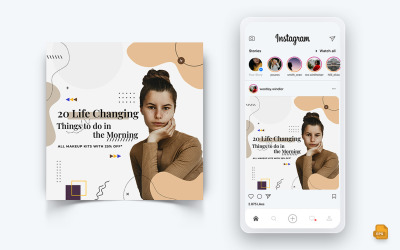 Skönhetssalong och spa sociala medier Instagram Post Design-17