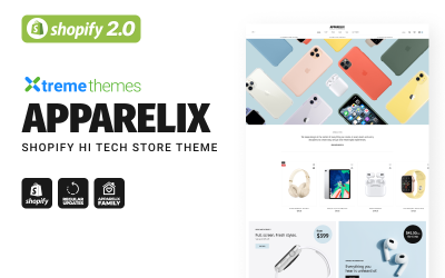 Apparelix Shopify Tema de tienda de alta tecnología