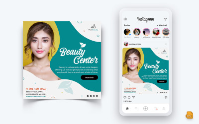 Salon de beauté et spa Réseaux sociaux Instagram Post Design-45