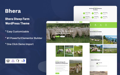 Bhera – téma WordPress reagující na ovčí farmu