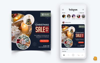 Christmas Offer Sale Celebration Social Media Instagram Post Design Template-05